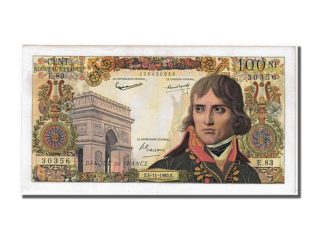 Billet, France, 100 Nouveaux Francs, 100 NF 1959-1964 ''Bonaparte'', 1960