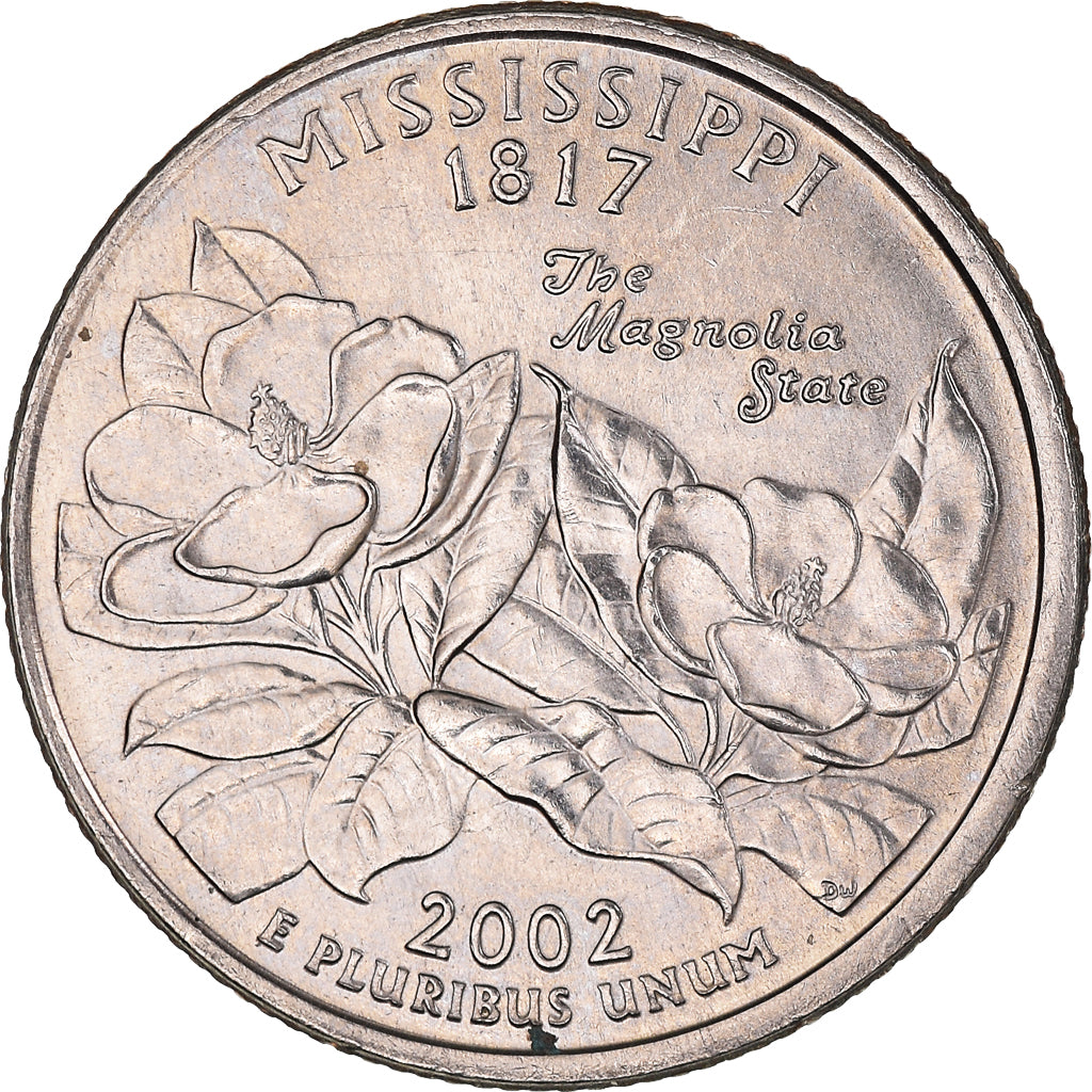 Monnaie, États-Unis, Mississippi, Quarter, 2002, U.S. Mint, Denver, SUP