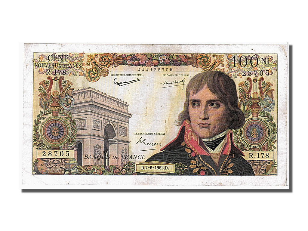 France, 100 Nouveaux Francs, 100 NF 1959-1964 ''Bonaparte'', 1962, KM #144a,...