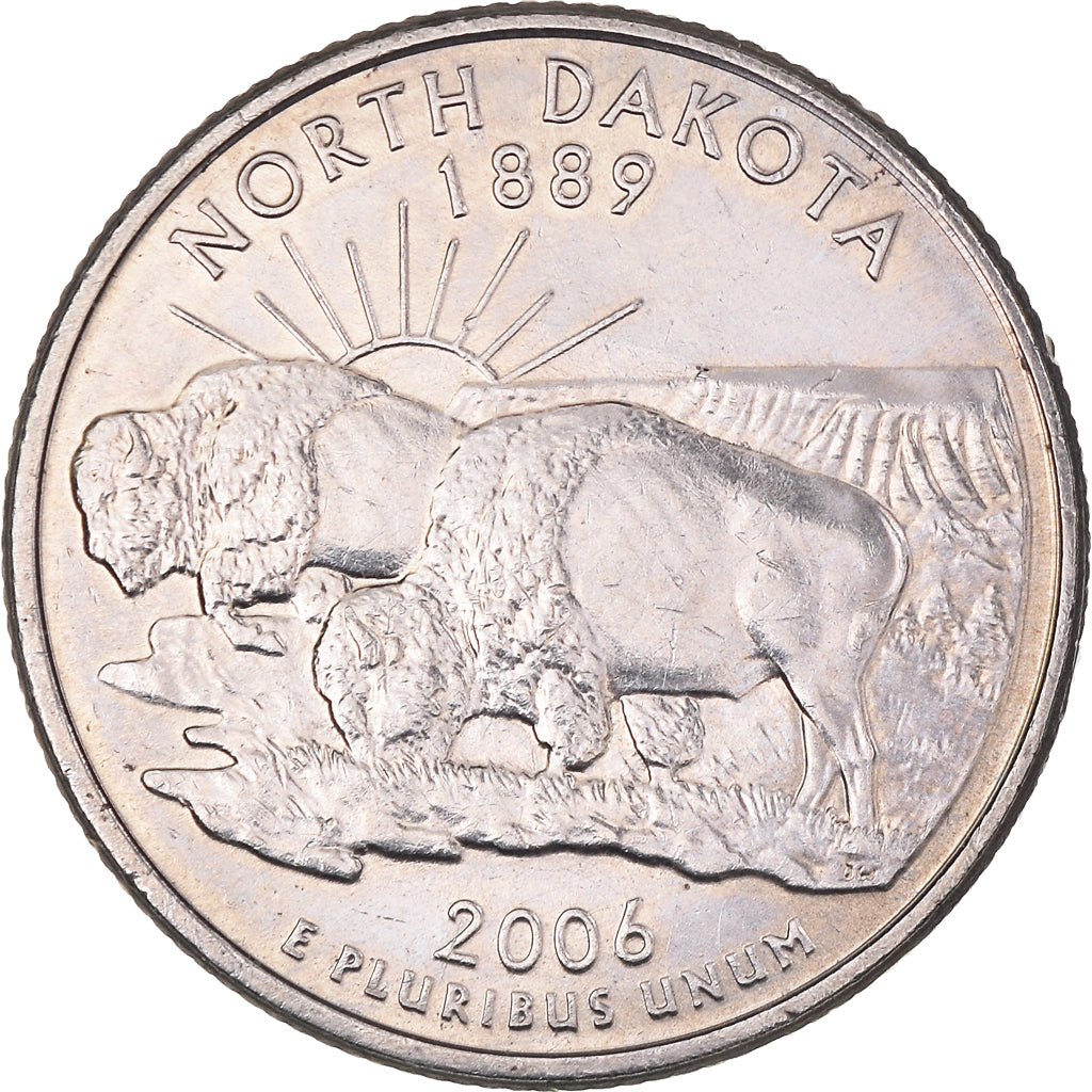Moneta, Stati Uniti, North Dakota, Quarter, 2006, U.S. Mint, Philadelphia, SPL-