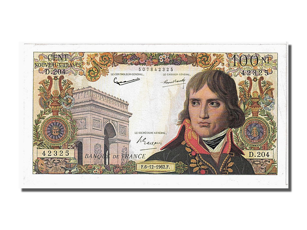 France, 100 Nouveaux Francs, 100 NF 1959-1964 ''Bonaparte'', 1962, KM #144a,...