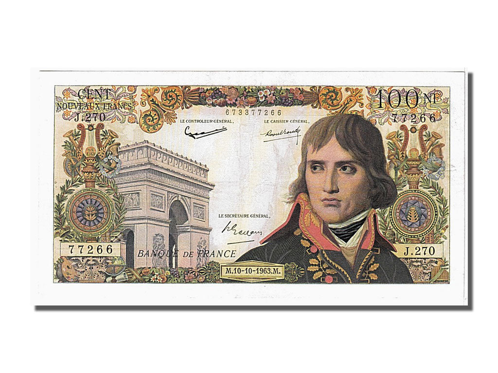 France, 100 Nouveaux Francs, 100 NF 1959-1964 ''Bonaparte'', 1963, KM #144a,...