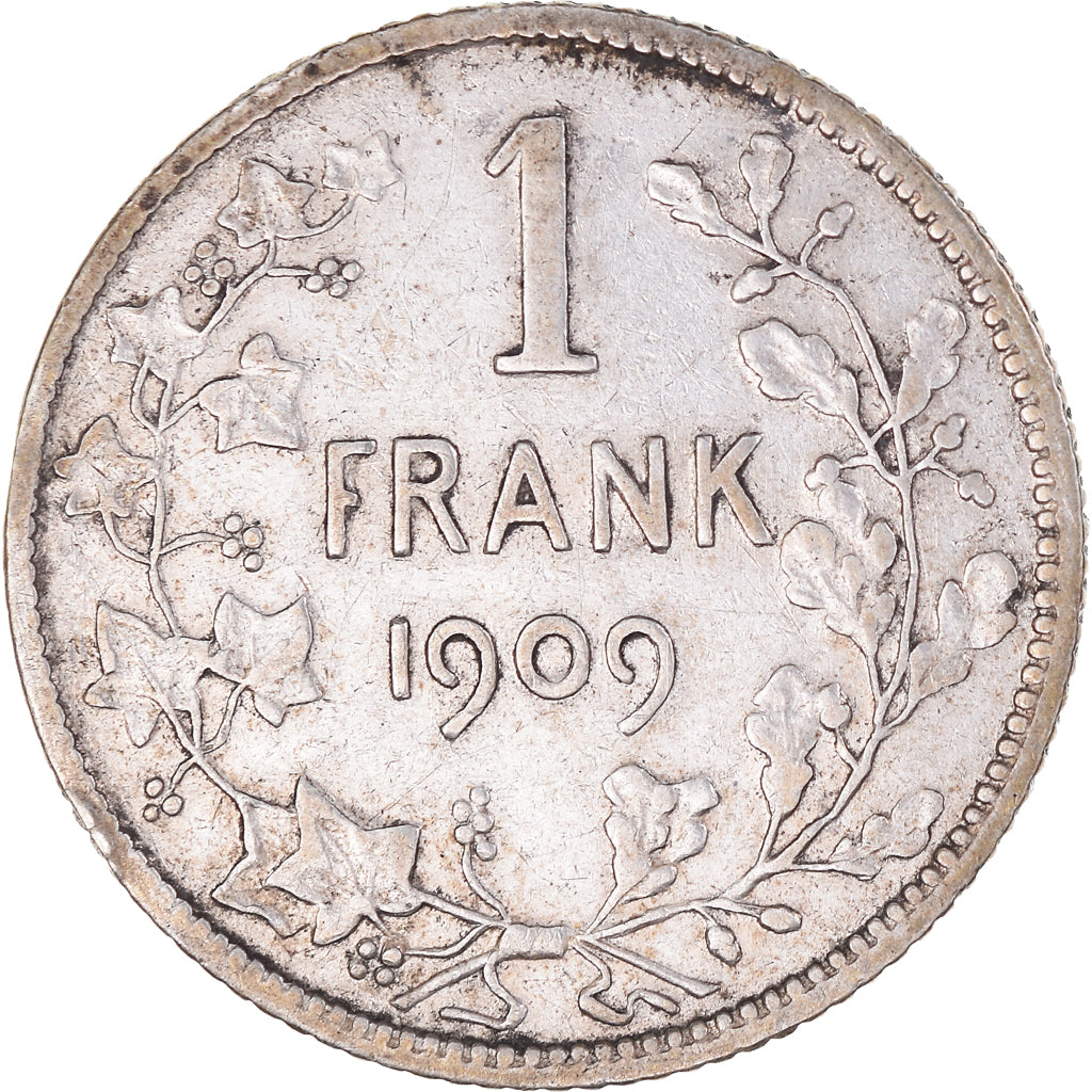 Monnaie, Belgique, Leopold II, Franc, 1909, TB+, Argent, KM:57.1