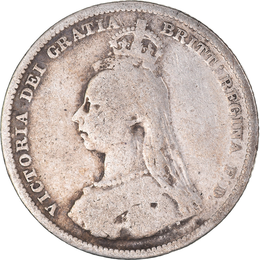 Monnaie, Grande-Bretagne, Victoria, Shilling, 1888, B+, Argent, KM:761
