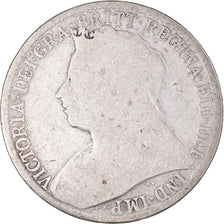Monnaie, Grande-Bretagne, Victoria, Florin, Two Shillings, 1894, B+, Argent