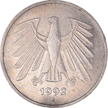 Coin, GERMANY - FEDERAL REPUBLIC, 5 Mark, 1992, Hambourg, EF(40-45)