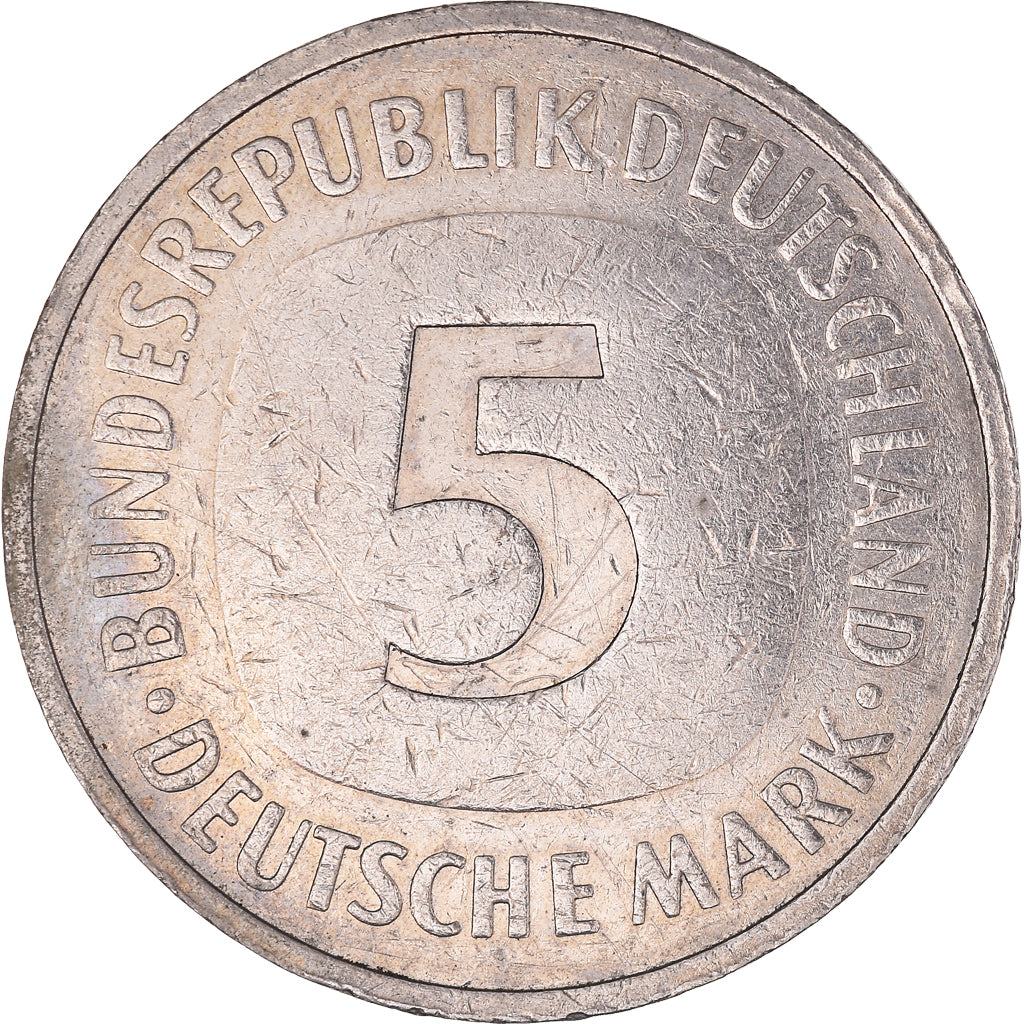 Coin, GERMANY - FEDERAL REPUBLIC, 5 Mark, 1992, Hambourg, EF(40-45)