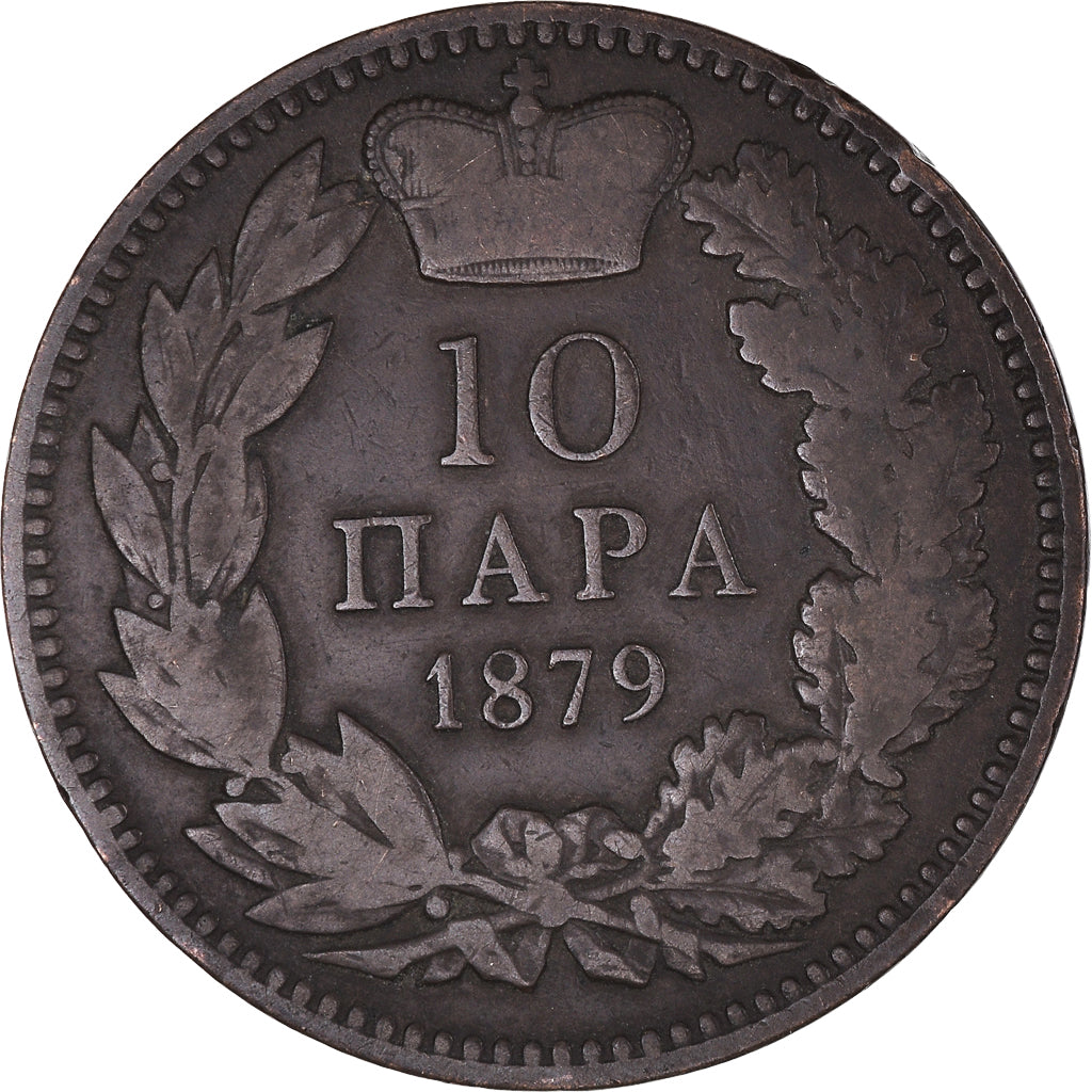 Monnaie, Serbie, Milan I, 10 Para, 1879, TB+, Bronze, KM:8