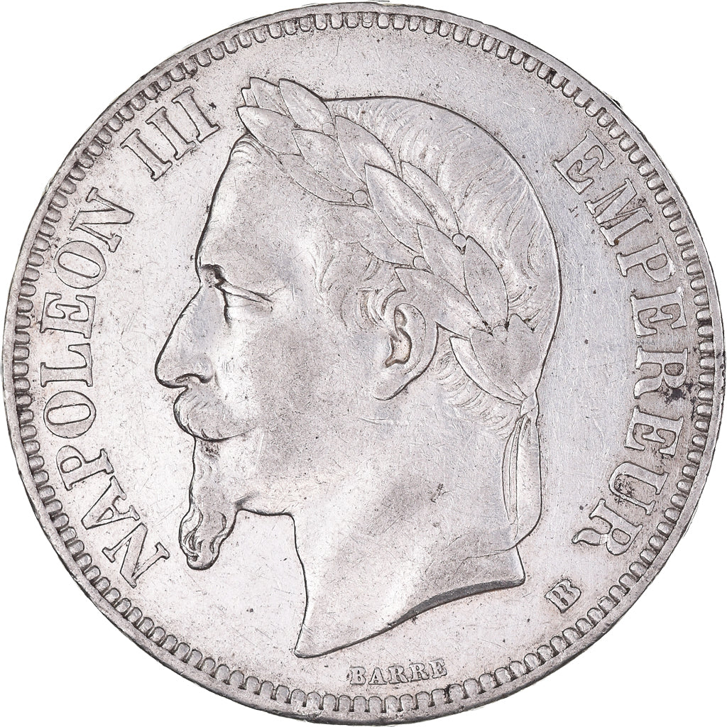 Monnaie, France, Napoleon III, 5 Francs, 1868, Strasbourg, TTB, Argent