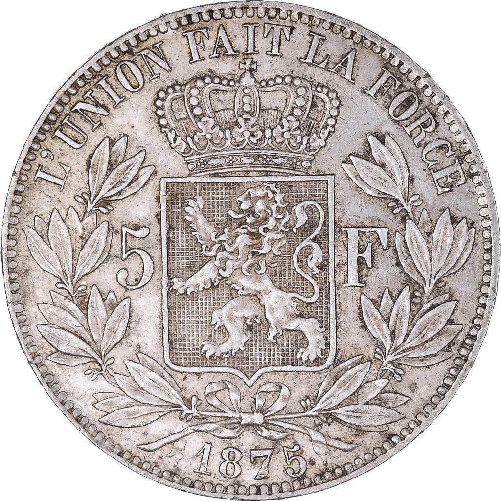 Monnaie, Belgique, Leopold II, 5 Francs, 5 Frank, 1875, TTB+, Argent, KM:24
