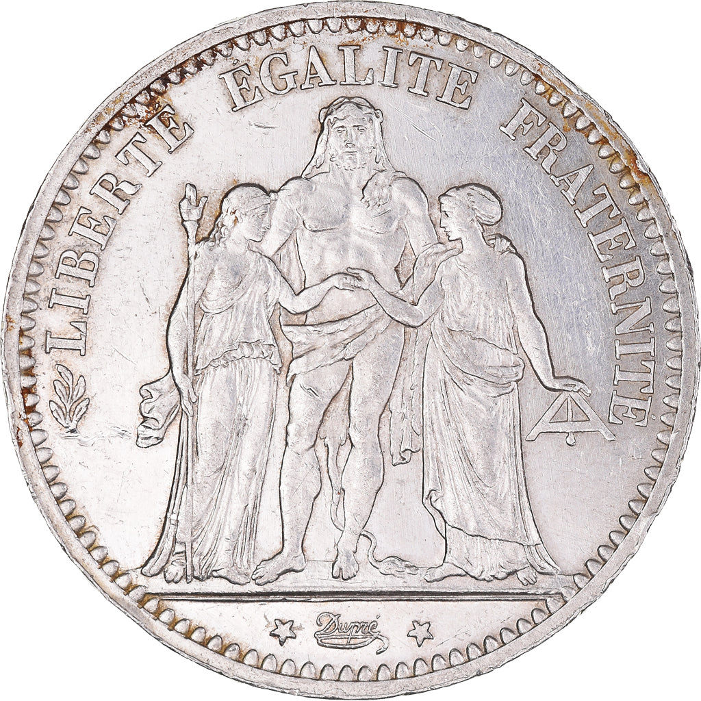 Moeda, França, Hercule, 5 Francs, 1873, Paris, AU(50-53), Prata, KM:820.1