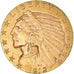 Monnaie, États-Unis, Indian Head, 5 Dollars, 1912, Philadelphie, TTB+, Or