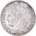 Moeda, França, Cérès, 5 Francs, 1849, Paris, main-chien, EF(40-45), Prata