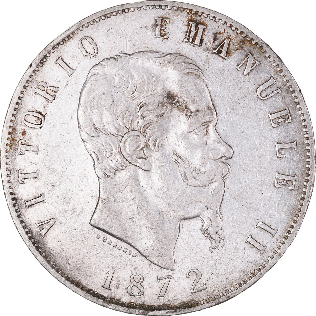 Monnaie, Italie, Vittorio Emanuele II, 5 Lire, 1872, Milan, TTB, Argent, KM:8.3