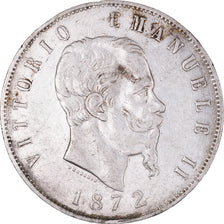 Monnaie, Italie, Vittorio Emanuele II, 5 Lire, 1872, Milan, TTB, Argent, KM:8.3
