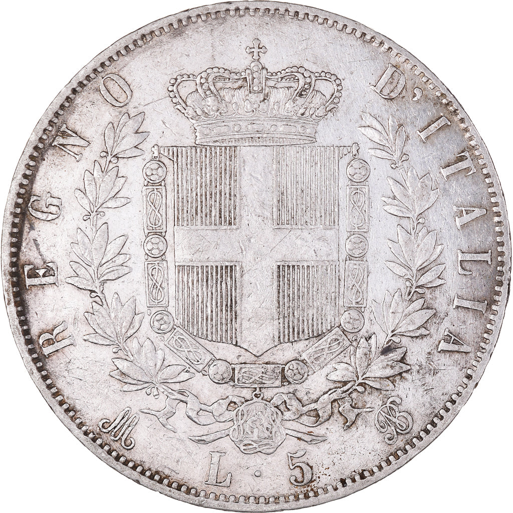 Monnaie, Italie, Vittorio Emanuele II, 5 Lire, 1872, Milan, TTB, Argent, KM:8.3