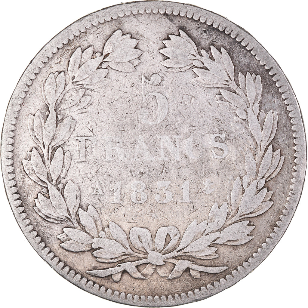 Monnaie, France, Louis-Philippe, 5 Francs, 1831, Paris, TB, Argent