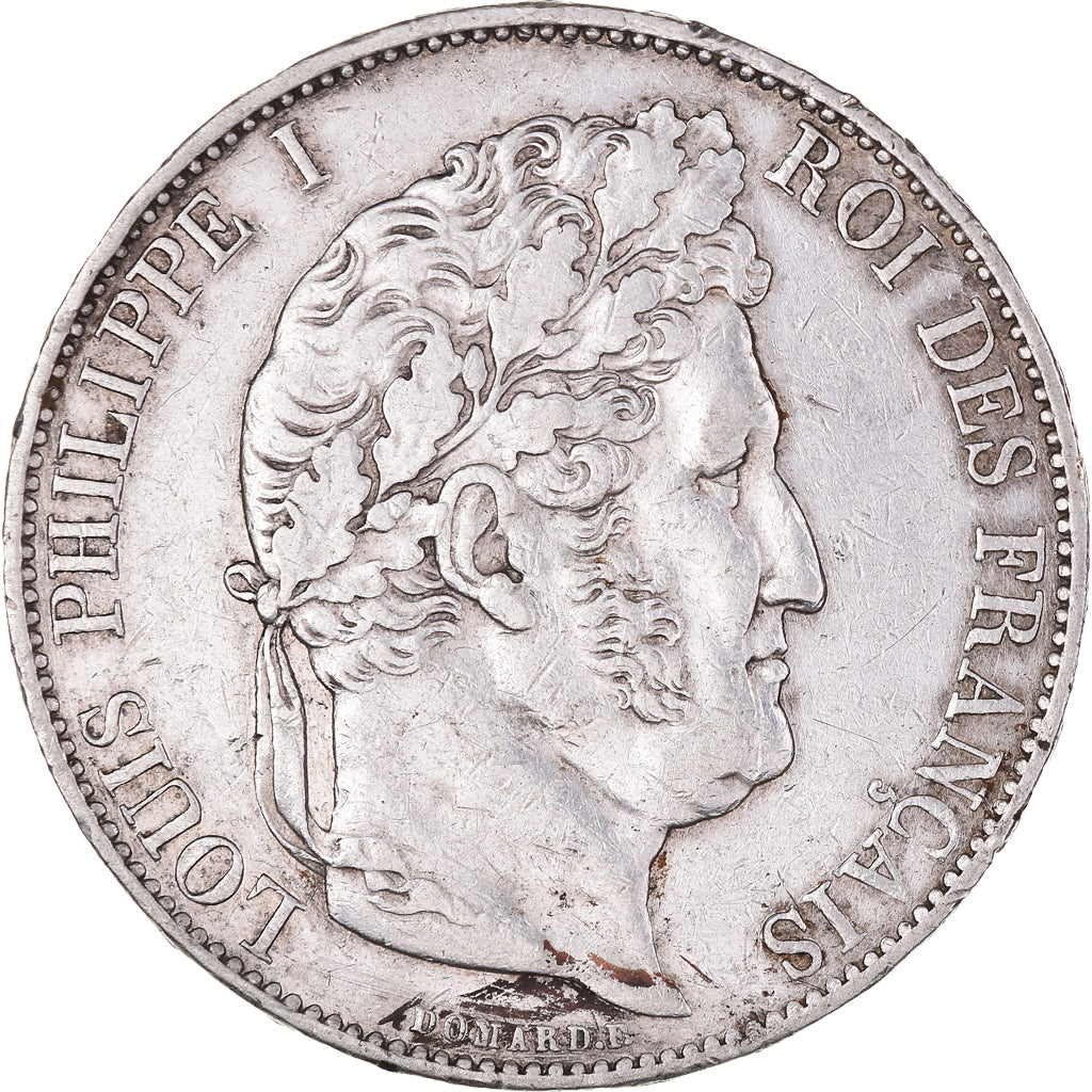 Munten, Frankrijk, Louis-Philippe, 5 Francs, 1847, Strasbourg, ZF, Zilver