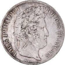 Coin, France, Louis-Philippe, 5 Francs, 1838, Rouen, VF(30-35), Silver