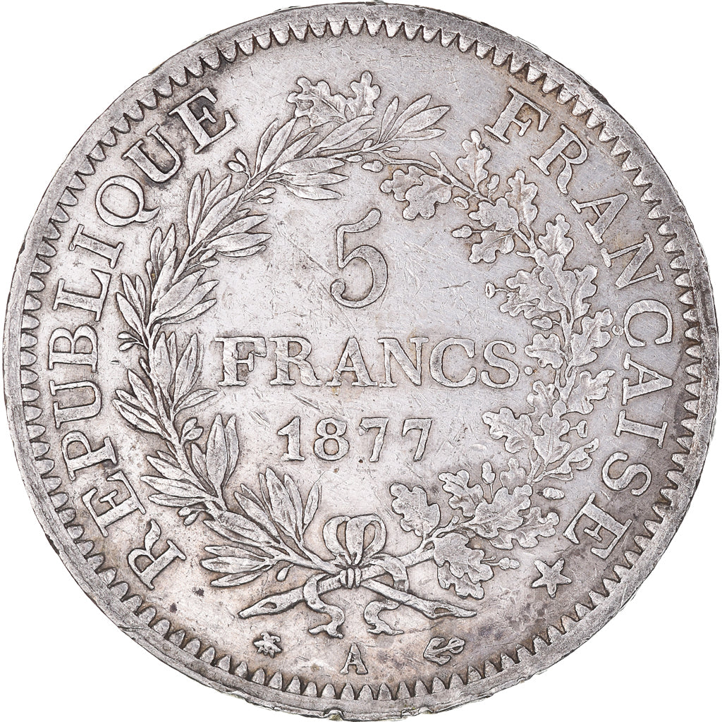 Monnaie, France, Hercule, 5 Francs, 1877, Paris, TTB, Argent, Gadoury:745a