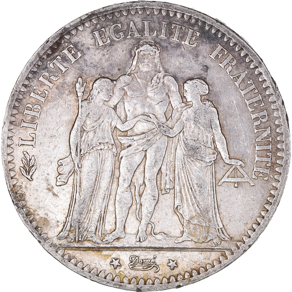Coin, France, Hercule, 5 Francs, 1876, Paris, EF(40-45), Silver, KM:820.1