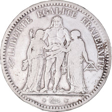Munten, Frankrijk, Hercule, 5 Francs, 1848, Paris, FR+, Zilver, KM:756.1