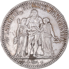Monnaie, France, Hercule, 5 Francs, 1873, Paris, TTB, Argent, Gadoury:745a