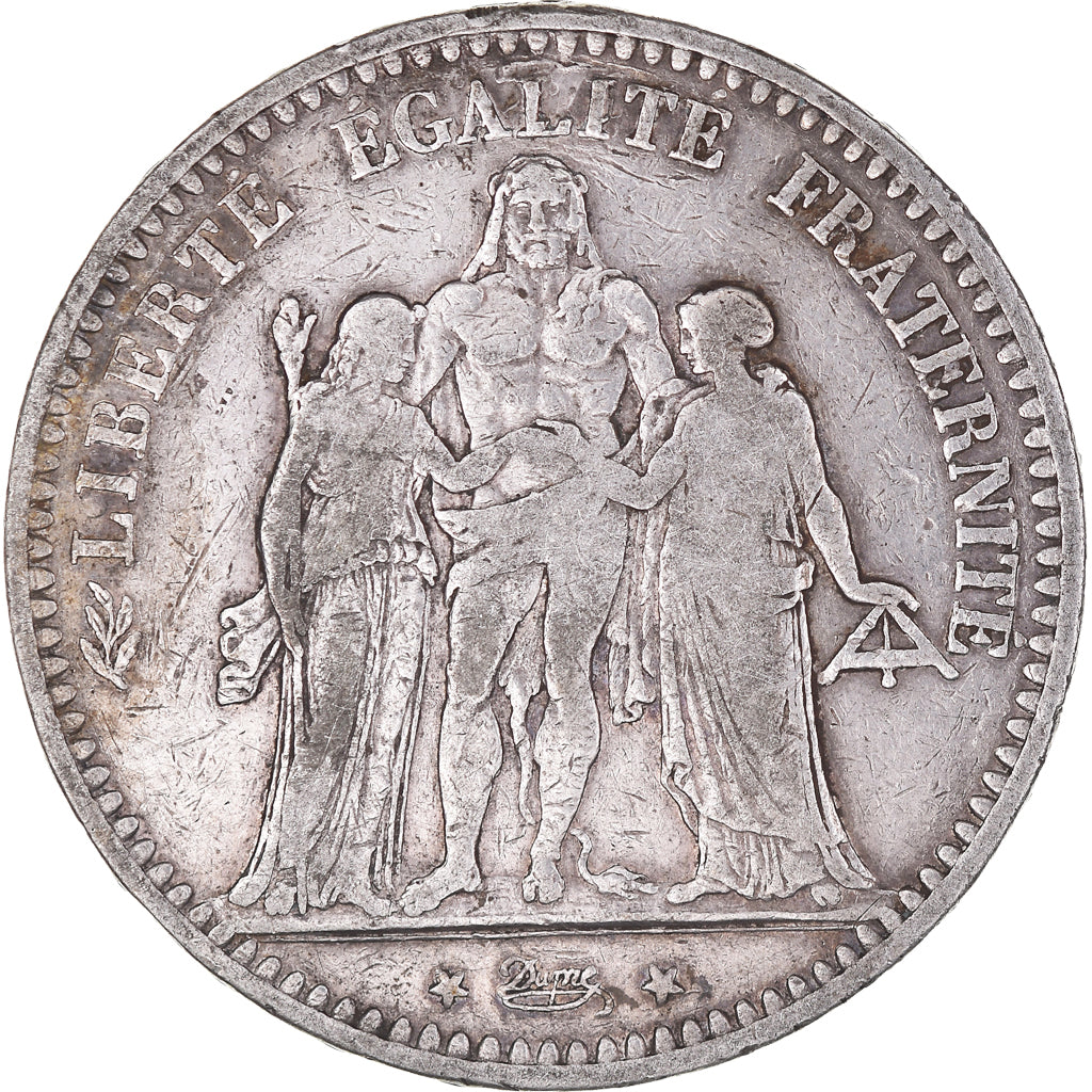 Coin, France, Hercule, 5 Francs, 1873, Paris, VF(30-35), Silver, KM:820.1