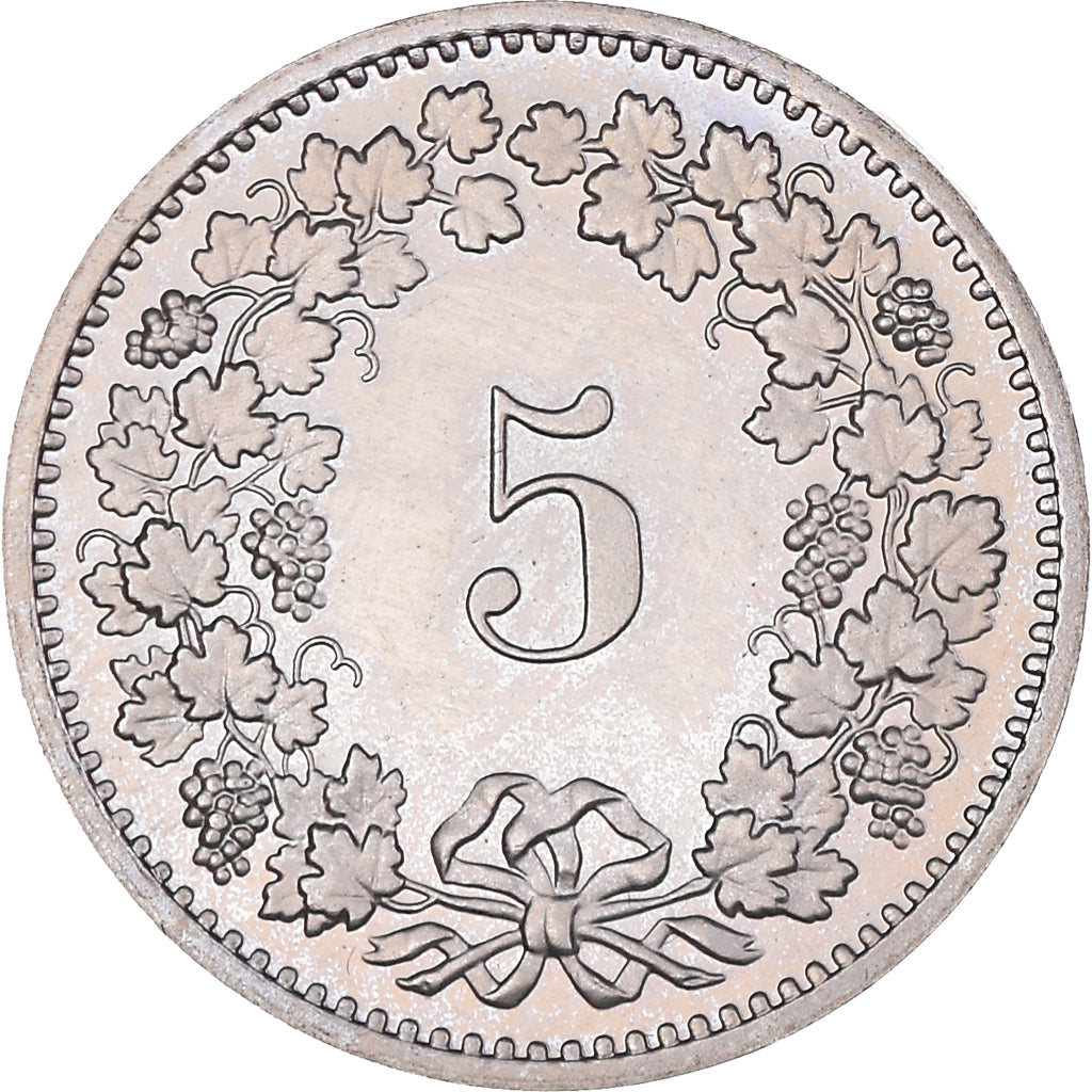 Moneta, Svizzera, 5 Rappen, 1980, Bern, Proof, SPL, Rame-nichel, KM:26