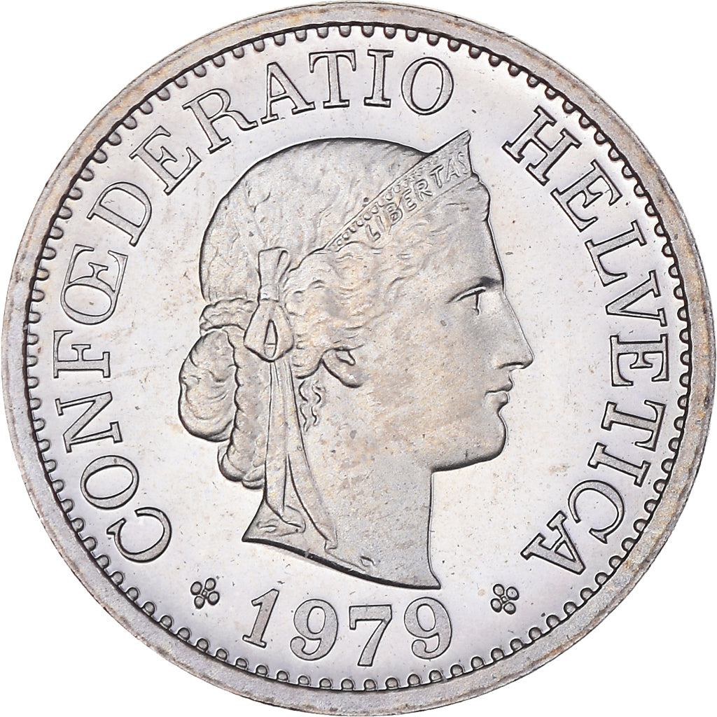 Coin, Switzerland, 10 Rappen, 1979, Bern, Proof, MS(60-62), Copper-nickel, KM:27