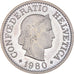 Moneda, Suiza, 10 Rappen, 1980, Bern, Proof, EBC+, Cobre - níquel, KM:27