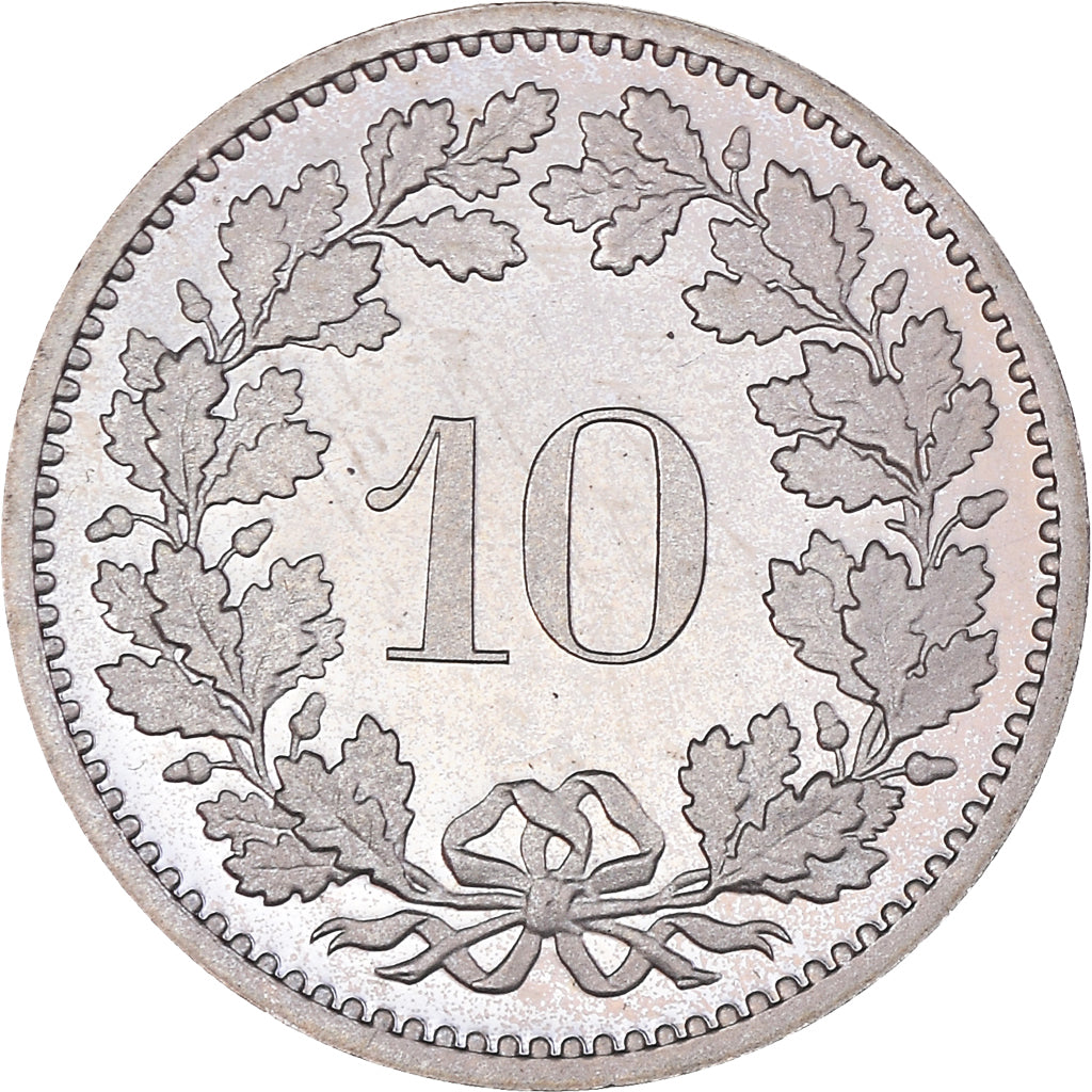 Moneda, Suiza, 10 Rappen, 1980, Bern, Proof, EBC+, Cobre - níquel, KM:27