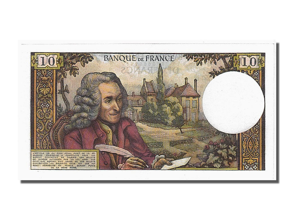 France, 10 Francs, 10 F 1963-1973 ''Voltaire'', 1964, KM #147a, 1964-10-01,...