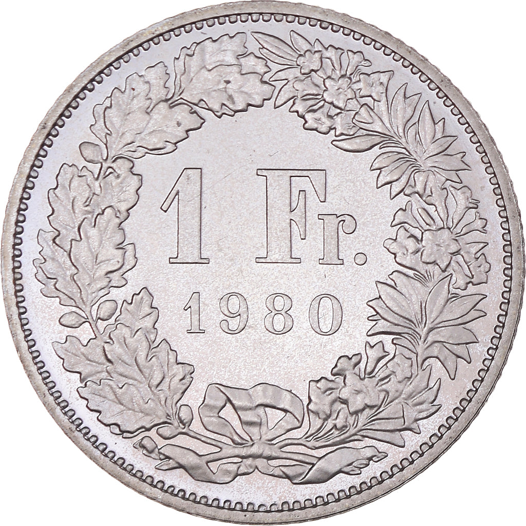 Munten, Zwitserland, Franc, 1980, Bern, Proof, PR+, Cupro-nikkel, KM:24a.1