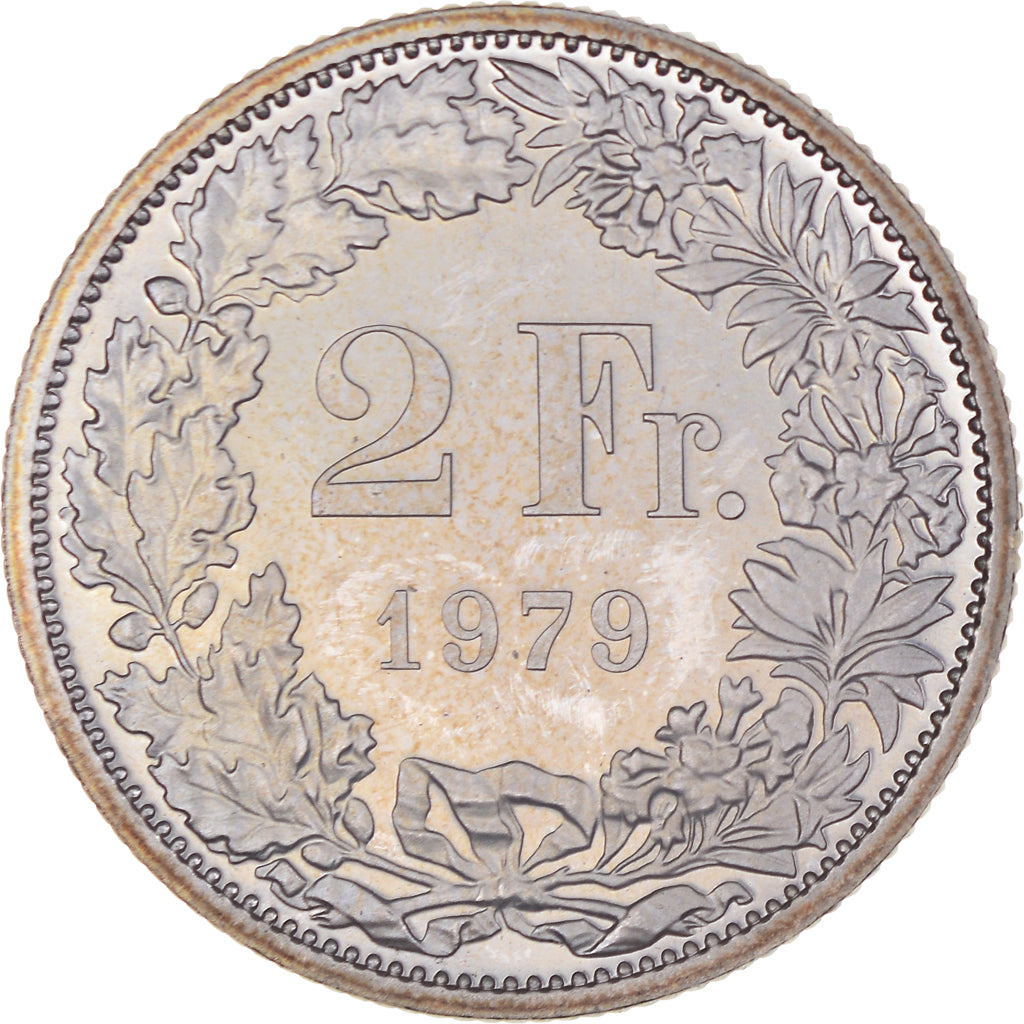 Coin, Switzerland, 2 Francs, 1979, Bern, Proof, MS(60-62), Copper-nickel