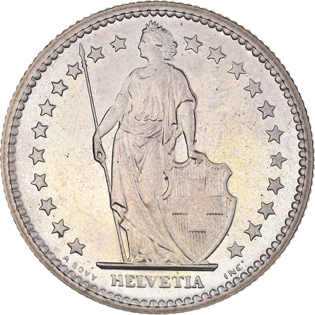 Moneta, Szwajcaria, 2 Francs, 1980, Bern, Proof, MS(60-62), Miedź-Nikiel