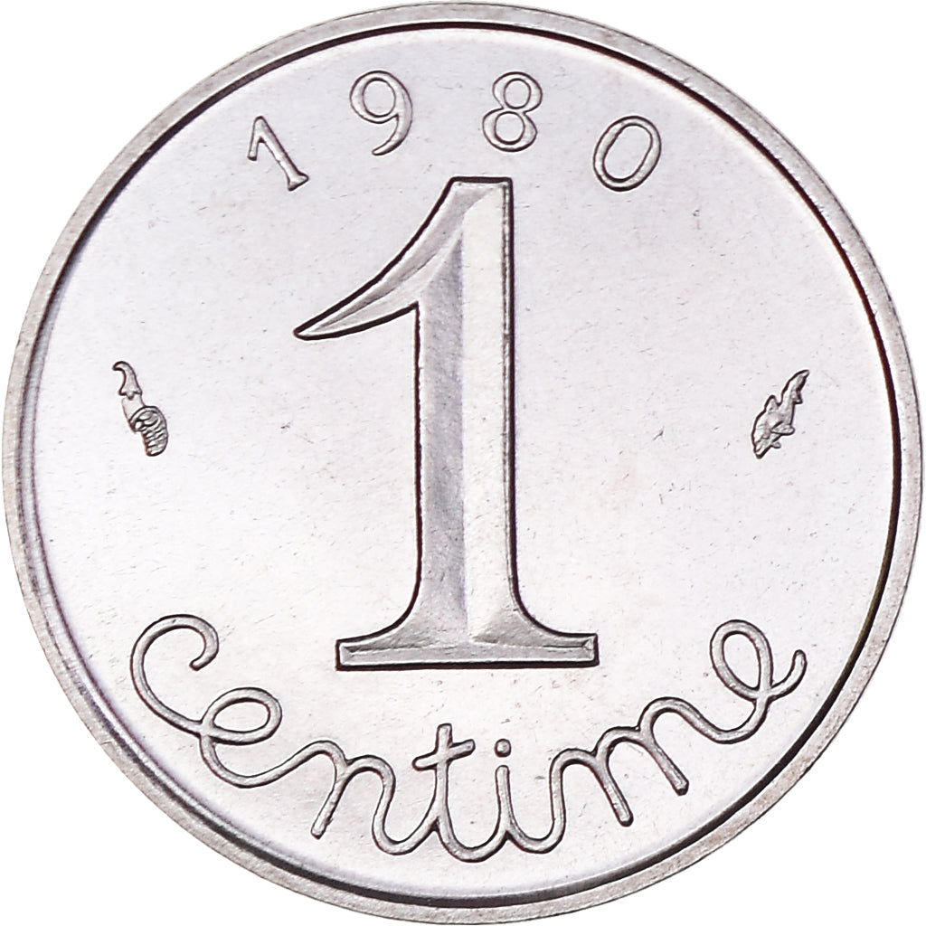 Monnaie, France, Épi, Centime, 1980, Paris, SUP+, Acier inoxydable, Gadoury:91