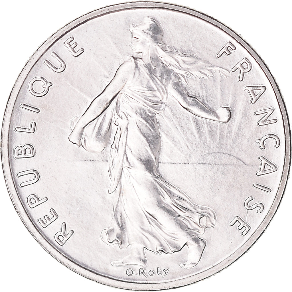 Moeda, França, Semeuse, 1/2 Franc, 1980, Paris, MS(60-62), Níquel, KM:931.1