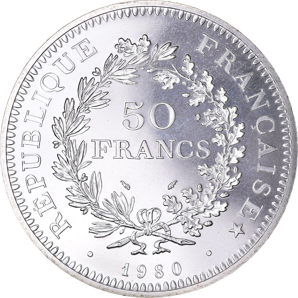 Monnaie, France, Hercule, 50 Francs, 1980, Paris, FDC, Argent, Gadoury:882