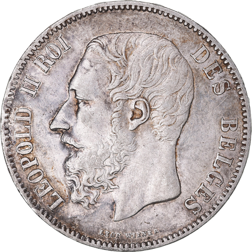 Monnaie, Belgique, Leopold II, 5 Francs, 5 Frank, 1868, TTB, Argent, KM:24