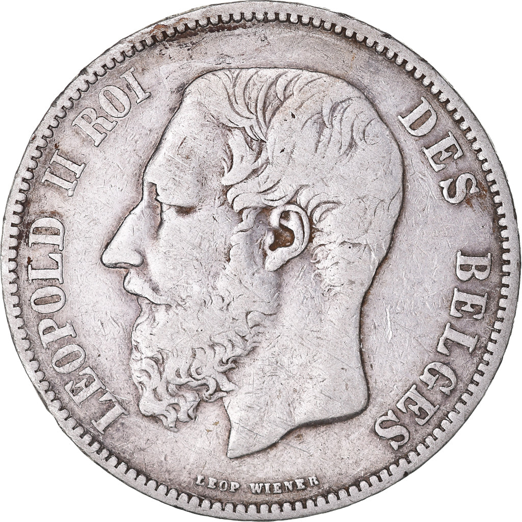 Monnaie, Belgique, Leopold II, 5 Francs, 5 Frank, 1868, TB+, Argent, KM:24