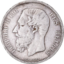 Monnaie, Belgique, Leopold II, 5 Francs, 5 Frank, 1868, TB+, Argent, KM:24