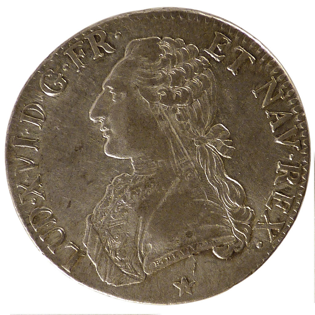 FRANCE, Écu aux branches d'olivier, ECU, 1788, Lille, KM #564.16, EF(40-45), ...