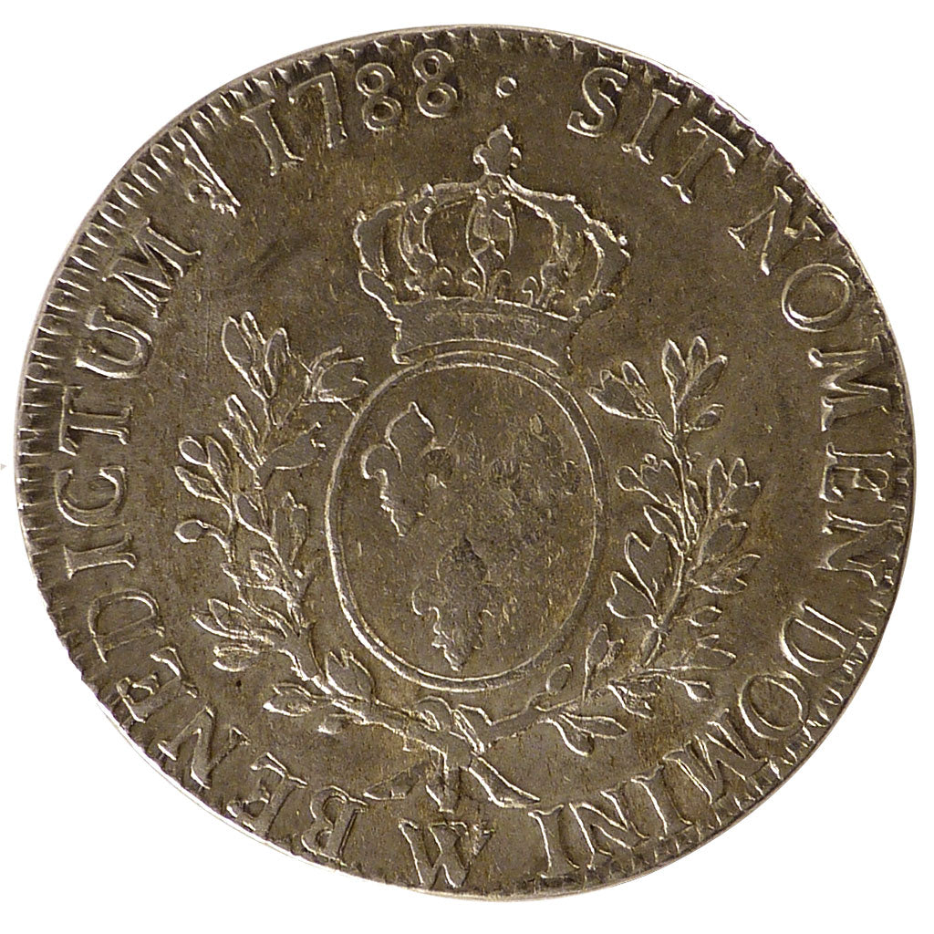 FRANCE, Écu aux branches d'olivier, ECU, 1788, Lille, KM #564.16, EF(40-45), ...
