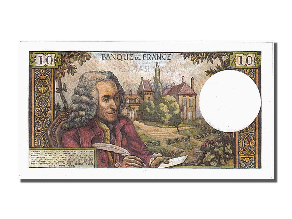 France, 10 Francs, 10 F 1963-1973 ''Voltaire'', 1966, KM #147b, 1966-02-03,...