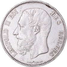 Coin, Belgium, Leopold II, 5 Francs, 5 Frank, 1873, AU(50-53), Silver, KM:24