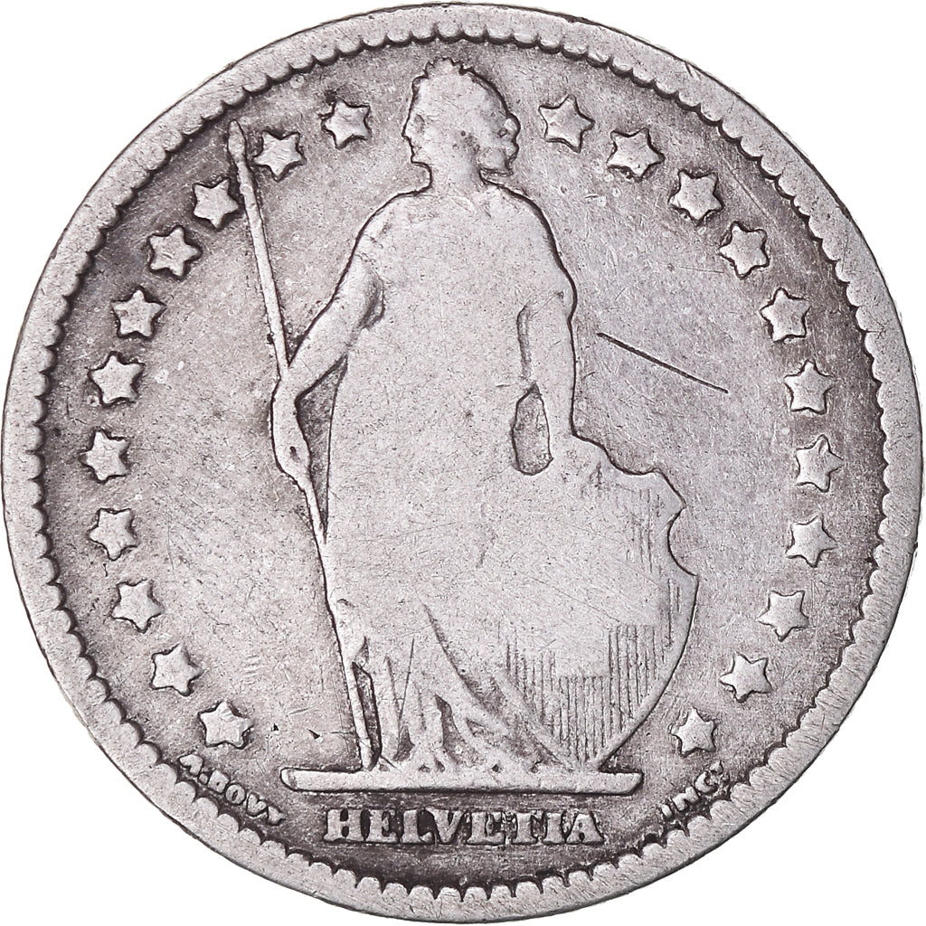 Coin, Switzerland, Franc, 1887, Bern, VF(20-25), Silver, KM:24