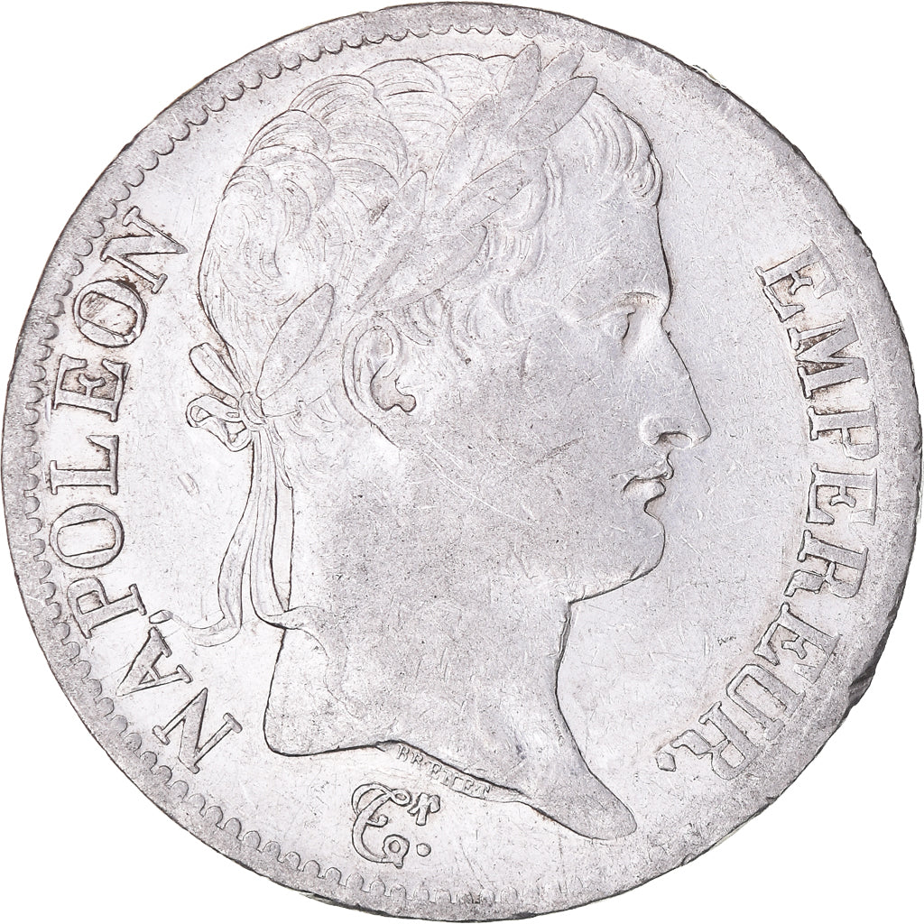Moeda, França, Napoléon I, 5 Francs, 1814, Paris, EF(40-45), Prata, KM:694.1
