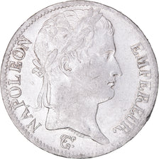 Moeda, França, Napoléon I, 5 Francs, 1814, Paris, EF(40-45), Prata, KM:694.1
