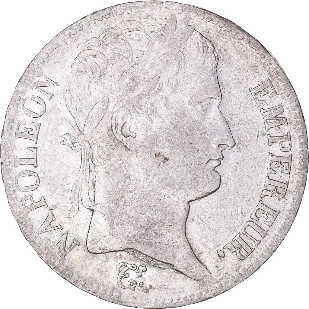 Munten, Frankrijk, Napoléon I, 5 Francs, 1814, Toulouse, ZF+, Zilver